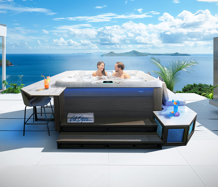 Calspas hot tub being used in a family setting - Hazel Green